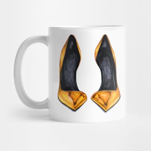 Leather Pumps Gold Mug